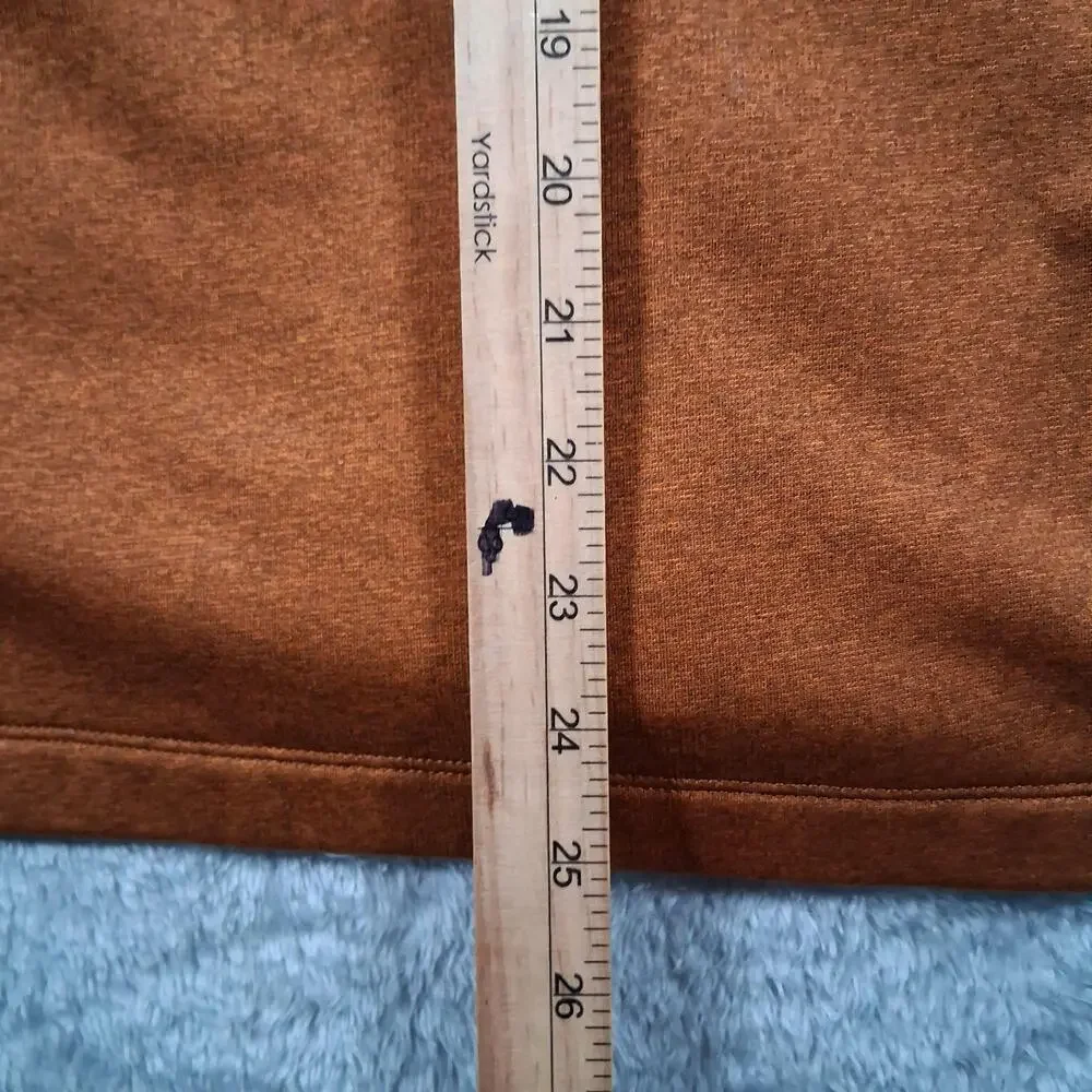 North Face Pullover Mens Large Orange Fleece Quarter Zip Hiking Chest Pocket